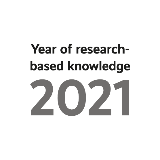 Tutkitun tiedon teemavuosi 2021.