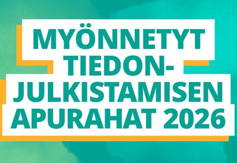 Teksti: Myönnetyt tiedonjulkistamisen apurahat 2026. 